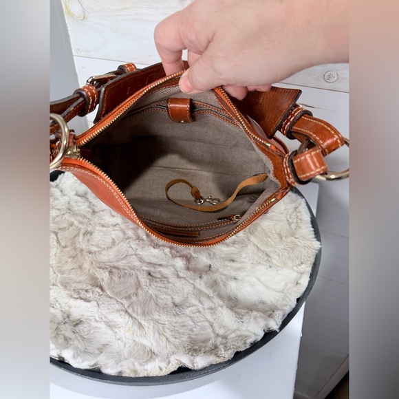 Dooney & Bourke Florentine Leather Lucy Hobo – Bruschetta - Picture 12 of 17